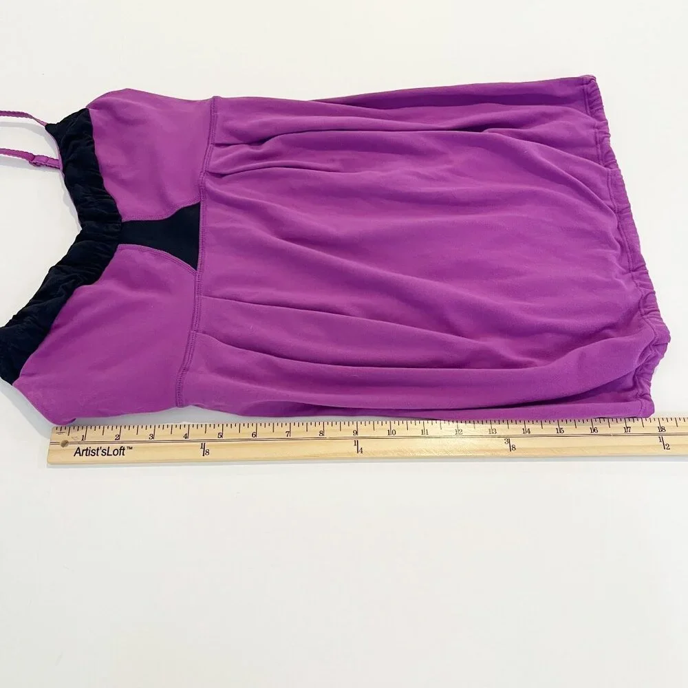 Lululemon Yogi Dance Tank Top Purple‎ Black Babydoll Y2K - Size 6